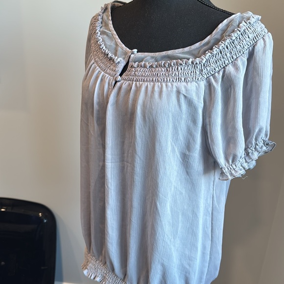 Express Gray Ruffle Blouse! - Picture 6 of 6